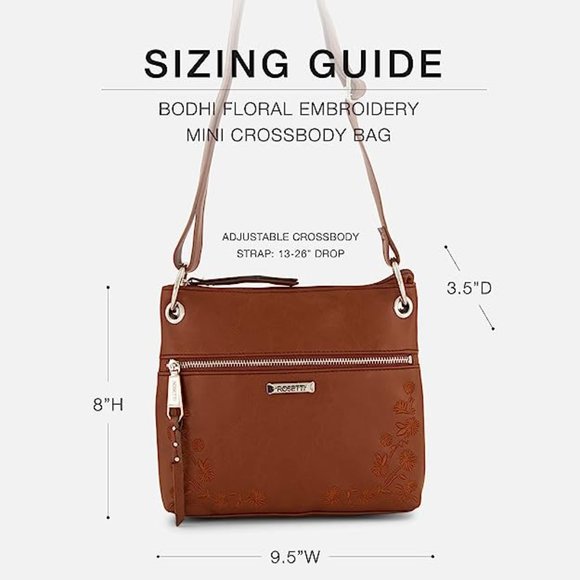 Rosetti Bodhi Floral Embroidery Mini Crossbody Bag Soft | Olive Green | NWT - Picture 5 of 6
